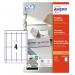The image shows a pack of tent cards from Avery UK. The cards measure 120 x 45mm and come in a pack of 10 sheets, with 4 cards per sheet. The cards feature a simple and clean design, with plenty of space for writing names or other information. They are perfect for creating place cards or table numbers for events, meetings, and more.
