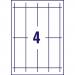 Avery L4794-10 120 x 45mm Tent Cards 10 Sheets - 4 Cards per Sheet 35318J