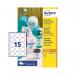 Avery L4853REV-25 51mm Removable Round Labels 25 Sheets - 15 Labels per Sheet 35321J