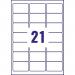 Avery MP7160-40 63.5 x 38.1mm Permanent Multipurpose Labels 40 Sheets - 21 Labels per sheet 35327J