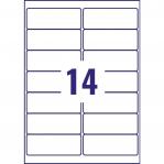Avery MP7163-40 99.1 x 38.1mm Permanent Multipurpose Labels 40 Sheets - 14 Labels per sheet 35328J