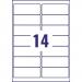 Avery MP7163-40 99.1 x 38.1mm Permanent Multipurpose Labels 40 Sheets - 14 Labels per sheet 35328J