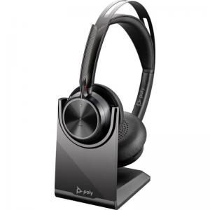 HP Poly Voyager Focus 2 UC USB-C with USB-A Adaptor Headset with Stand