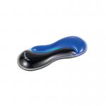 In the photo, the ACCO Brands Wrist Rests Kensington K62439WW Slim Duo Gel Mouse Trackball Blue Wrist Rest 35357J is a modern and sleek ergonomic accessory. The bright blue gel provides comfortable wrist support while the slim design is perfect for any desk or workspace.