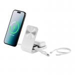 The Alogic Phone Accessories Alogic YOGA 3-in-1 Wireless Charging Stand in White is a sleek and modern device. It features a minimalist design with a white color scheme. Three charging coils provide wireless charging capabilities and a sturdy base keeps your phone secure. The stand is also adjustable, allowing for optimal viewing angles.