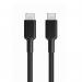 This picture shows an Alogic Elements Pro USB-C to USB-C cable from Alogic Cables. The cable is sleek and black in color and features a USB 2.0 connection. The ends are both USB-C and the cable is designed for high-speed data transfer.
