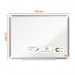 Nobo Premium Plus Enamel Magnetic Whiteboard 600x450mm 35406J