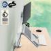 Leitz Ergo Space-Saving Dual Monitor and Laptop Arm Light Grey 35706J
