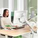 Leitz Ergo Space-Saving Dual Monitor and Laptop Arm Light Grey 35706J