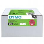 Dymo 45013 D1 12mm x 7m Black on White Tape Pack of 20 35772J