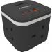 Fellowes Power Cube 3 Sockets, 1 USB-A and 2 USB-C Ports Black 35777J