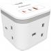 Fellowes Power Cube 3 Sockets, 1 USB-A & 2 USB-C Ports White 35778J
