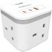 Fellowes Power Cube 3 Sockets, 1 USB-A and 2 USB-C Ports White 35778J