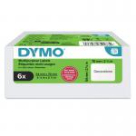 DYMO 99015 LabelWriter Multi-Purpose Labels 54 mm x 70 mm Pack of 6 Rolls 35839J