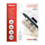 Fellowes A3 Laminating Pouches Gloss Finish 500 Sheets 125 Micron High Quality Finish 35866J