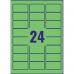Avery L6033-20 Green Removable Labels 20 sheets - 24 Labels per sheet 35961J