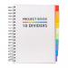Pukka B5 White Project Book with 10 Dividers FSC Mix (Single) 35966J