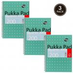 Pukka Metallic A5 Jotta (Squared) FSC Mix (Pack of 3) 35972J