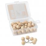 Nobo 1915709 Notice Board Wooden Push Pins - Pack of 40 36131J