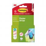 Command Pack of 12 Small Poster Strips White 36175J