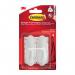 Command Pack of 2 Medium Oval Hooks With Command Strips White 36178J