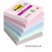 Post it Pack of 6 Super Sticky Notes Soulful Colours 76x76mm 90 Sheets 36184J