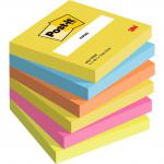 Post-it Pack of 6 Notes 76x76 mm Energetic Colours 36189J