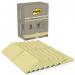 Post-it Pack of 16 Recycled Notes 76x127 mm Canary Yellow 36191J
