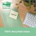 Post-it Pack of 16 Recycled Notes 76x127 mm Canary Yellow 36191J