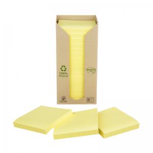 Post-it Pack of 16 Recycled Notes 76 mm x 76 mm Canary Yellow 36195J