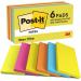Post-it Pack of 6 Notes 76x127mm 100 Sheets Energetic Colours 36201J