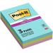 Post-It Pack of 3 Super Sticky Notes 101x152mm Ruled Cosmic Colours 36202J