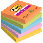 Post it Pack of 5 Super Sticky Notes Boost Colours 76x76mm 90 Sheets 36204J