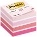 Post-it Note Cube 76x76mm 450 Sheets Pastel Pink 2028P 36211J