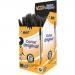Bic Pack of 50 Cristal Black Ballpoint Pen 1.0mm Medium Tip 36254J