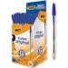 Bic Pack of 50 Cristal Blue Ballpoint Pen 1.0mm Medium Tip 36255J