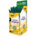 Bic Pack of 50 Cristal Green Ballpoint Pen 1.0mm Medium Tip 36259J