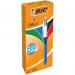 Bic Pack of 12 Assorted Colour Comfort Grip Ballpoint Pen 1mm Tip 36261J