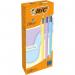 Bic Pack of 12 Assorted Colour Pastel Ballpoint Pen 1.0mm Tip 36266J