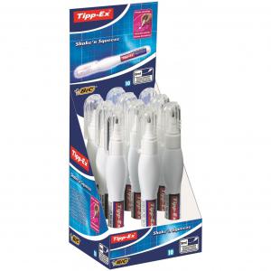 Tipp-Ex Pack of 10 Shake and Squeeze Correction Fluid Pen 8ml White