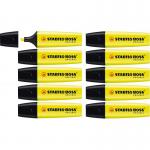 STABILO BOSS ORIGINAL Highlighter Box of 10 Yellow 36299J