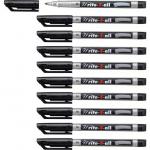 STABILO Write-4-all Permanent Marker Pen Medium Pack of 10 Black 36315J