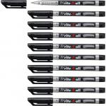 STABILO Write-4-all Permanent Marker Pen Superfine Pack of 10 Black 36316J