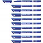 STABILO SENSOR fine Fineliner with Cushioned F-Tip Pack of 10 Blue 36319J