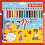 STABILO Trio thick Triangular Colouring Pencil Pack of 24 Assorted Col 36325J