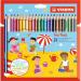 STABILO Trio thick Triangular Colouring Pencil Pack of 24 Assorted Col 36325J