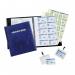 Durable PU Leather GDPR Visitor Book 100 Name Badges & Security Sheet 36327J