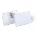 Durable COMBI CLIP and Pin Name Badge Holders and Inserts Pack of 50 54x90mm 36341J