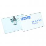 Durable COMBI CLIP Budget Name Badge ID Holder & Inserts Pack of 50 54x90mm 36343J