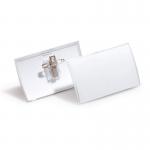 Durable CLICK FOLD Convex Clip & Pin Name Badge Holder Pack of 25 54x90mm 36345J